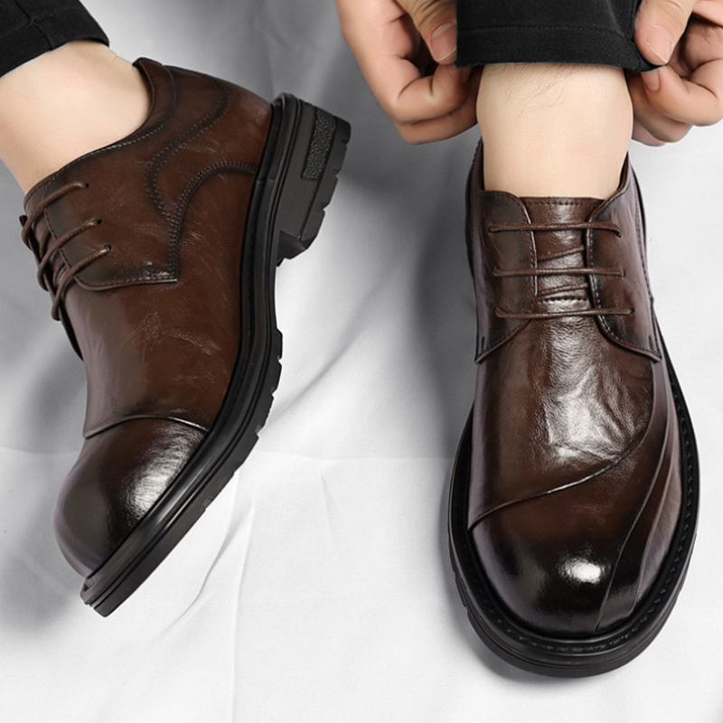 Men'S Grooming Oxford - أحذية رسمية من الجلد الطبيعي المصقول