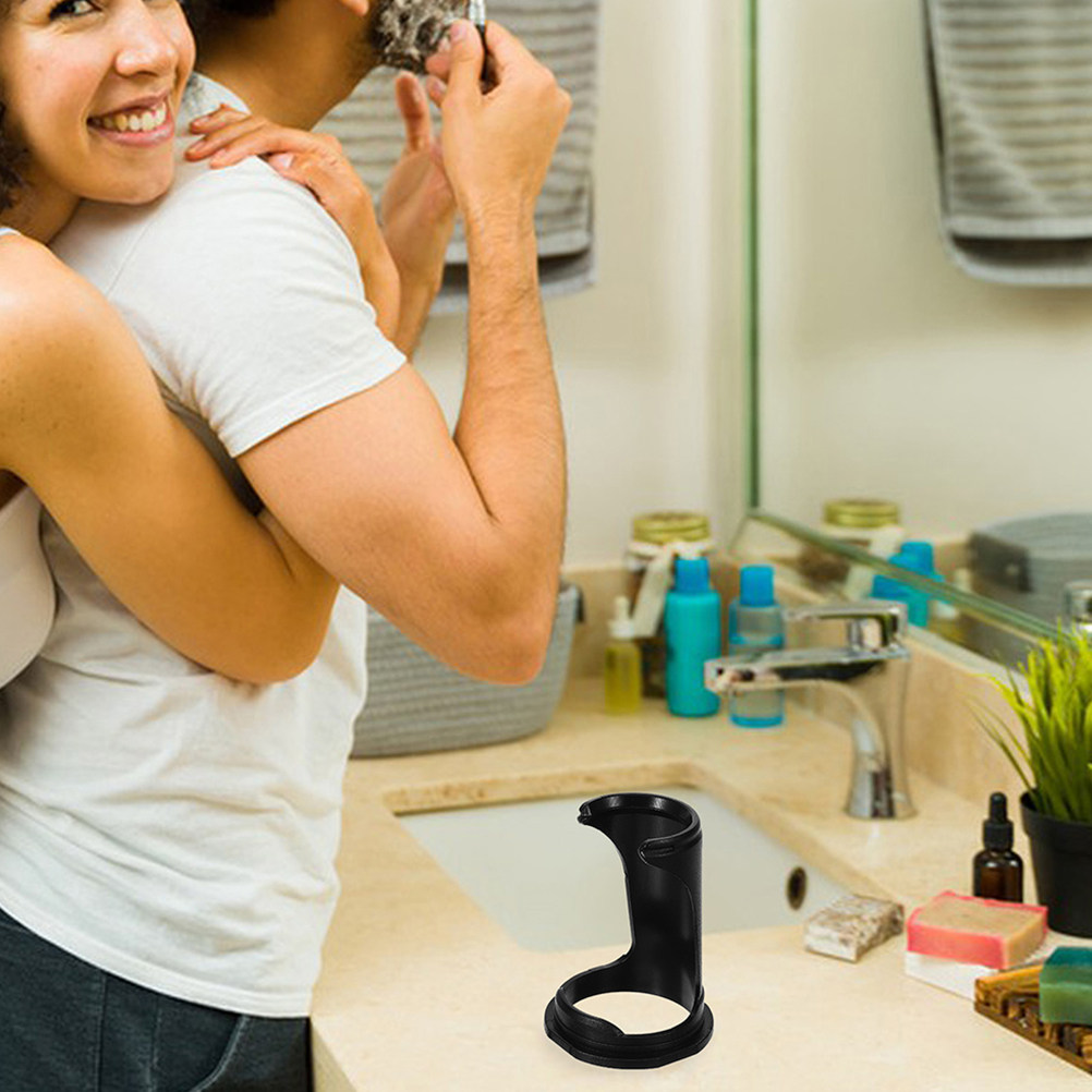 Mens Grooming Tools - حامل فرشاة حلاقة بلاستيكي للرجال (قطعتان)،